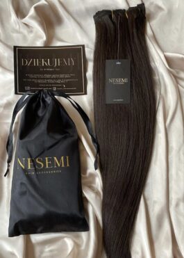 Włosy doczepiane Clip in Dark Brown 60cm